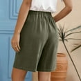 thumbnail image 6 of QATAINLAV Bermuda Shorts for Women Bowknot Tie Drawstring High Waisted Lounge Shorts 2025 Summer Knee Length Wide Leg Shorts with Pockets Army Green XXL Ofertas de Hoy en Liquidación, 6 of 9