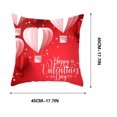 thumbnail image 3 of Puntoco Valentine'S Day Pillowcovers 18X18 Inch Peach-Skin-Like Cloth Pillowcase Valentine'S Day Decor for Sofa Couch, 3 of 5