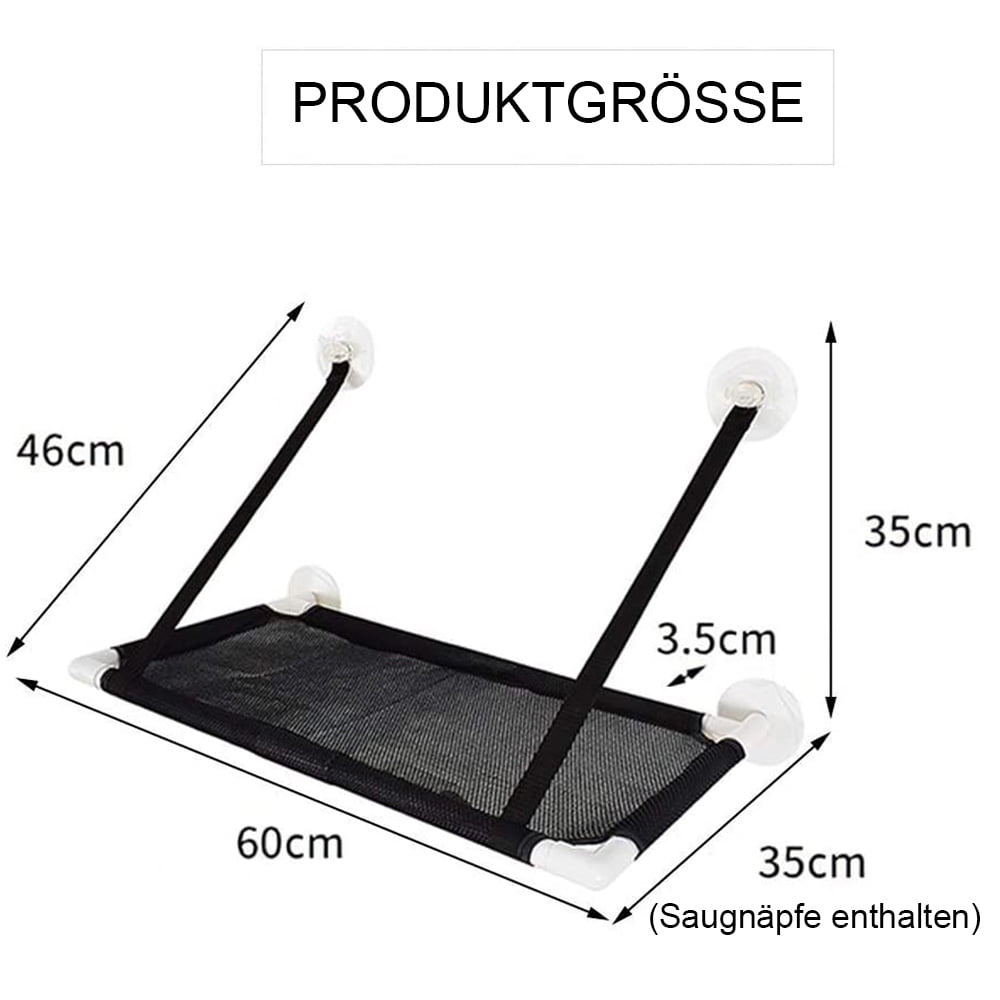 Elegant Cat Window Perch, Stable Metal Frames Offer Double Layers Bed For Cat Comfort (60*31CM)