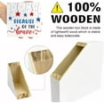 thumbnail image 3 of Zomyto 7"x7" 4th of July Independence Day Wood Decor,Because of the Brave Stars Stripes Wood Block Sign,July 4th Independence Day Memorial Day Patriotic Decorations, 3 of 7