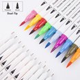 thumbnail image 2 of Dual Tip Watercolor Markers, 48 Assorted Colors/Pack, Fineliner & Brush Tip, 2 of 6