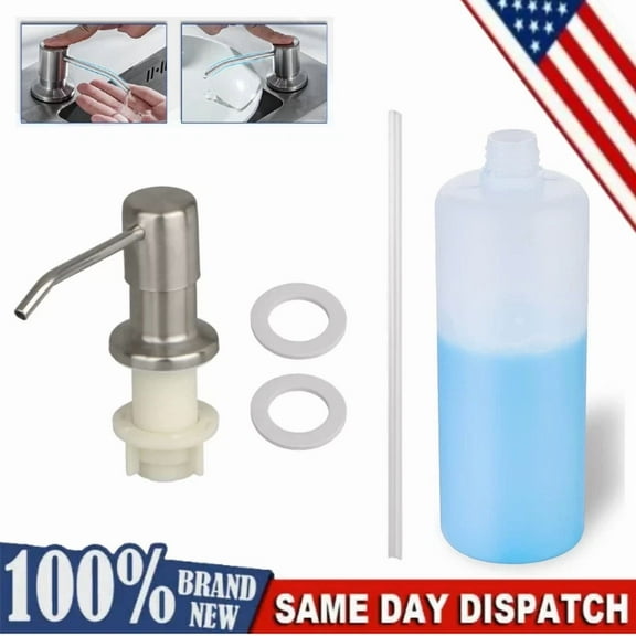 300Ml Sink Soap Dispenser Stainless Steel Kitchen Hands Liquid Pump With Bottle~