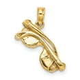 thumbnail image 5 of Auriga Fine Jewelry 14K Yellow Gold 3D Yellow Enameled Sunglasses Moveable Charm (L - 17.8 mm, W - 5.26 mm), 5 of 5