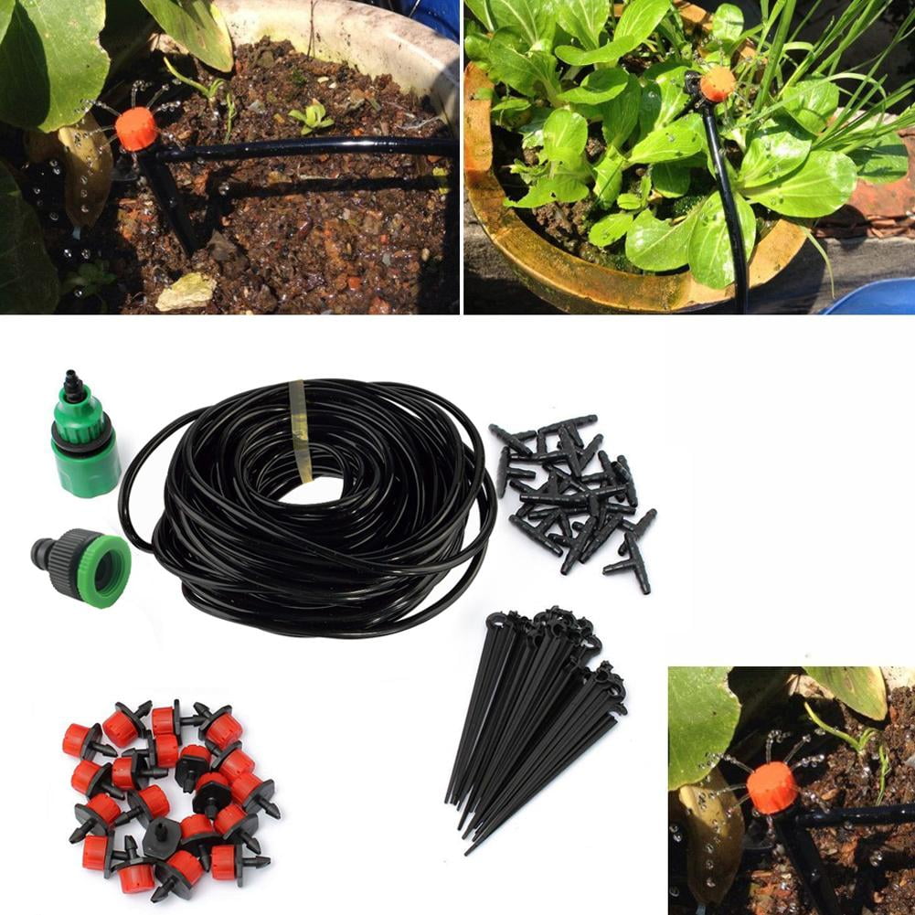 25M Water Irrigation Kit Micro Drip Watering System Automatic Plant Garden Tool 