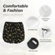 thumbnail image 4 of Balery Gold Dog Paw Pantalones cortos deportivos para mujer con forro y dos bolsillos, elásticos, para entrenamiento, gimnasio, yoga-Small, 4 of 7