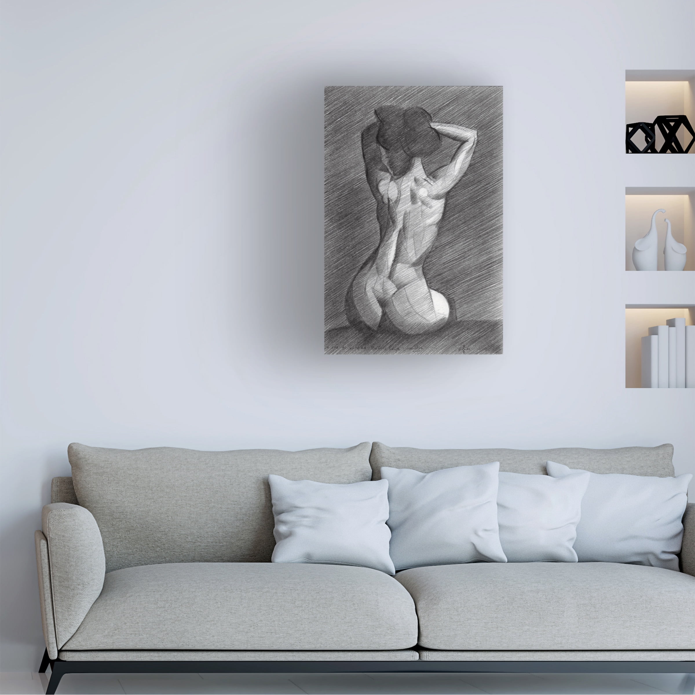 Trademark Fine Art Corne Akkers  A 2nd Tribute to Bettie Page Canvas Wall Art - 12x19