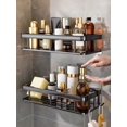 thumbnail image 2 of 1pc Bathroom & Kitchen Aluminum Alloy Storage Rack, Towel Holder, Shampoo Cosmetic Organizer, Shower Head Shelf, Sink Drain Rack, 2 of 5
