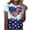 Multicolor(Style 76), variant on Summer Women'S Independence Day Print Crew Neck Short Sleeve Raglan Pleated Loose Tops