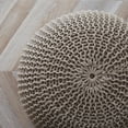 thumbnail image 3 of Urban Shop Beige Cotton Round Pouf, 3 of 4