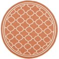thumbnail image 2 of Safavieh Courtyard Terracotta Indoor Outdoor Rug - Round 4', 2 of 2