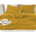 thumbnail image 6 of DNG Luxury 3 Piece Pom Pom Plain Pattern Comforter Set, 800 Thread Count, 100% Egyptian Cotton, White Vintage Pom-Pom Fringe Super Soft (Twin/Twin XL Size Gold Color), 6 of 9