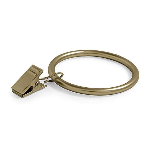 Ivilon Drapery Curtain Clip Rings - Clips Ring for Panels 1.7", Set of 14 Warm Gold
