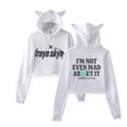 thumbnail image 3 of Freya Skye Merch “Not Even Mad About lt” Print Cat Ear Hoodie – Women’s Pullover Sweatshirt, Casual Streetwear Gift for Music Lovers, 3 of 6
