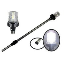 Pactrade Marine Boat LED All Round Anchor Plug-in Light SS Pole 24" w/Collar 12V
