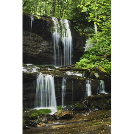 Posterazzi DPI1870142 North Carolina United States of America - Lush Summer Foliage At Grassy Creek Falls Poster Print, 12 x