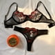thumbnail image 2 of Conjunto de ropa interior Sexy para mujer, sujetador exótico emocional, conjunto de lencería con estampado bordado, Bralette fino de realce, 2 of 5