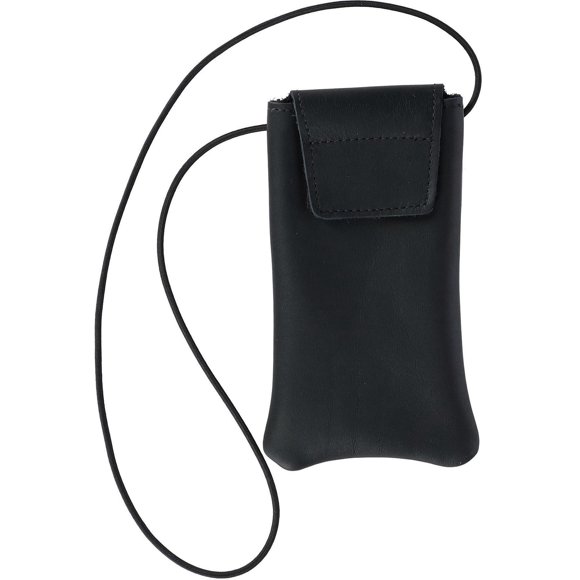 Boston Leather Étui à Lunettes en Cuir Solide avec Ficelle pour le Cou