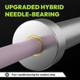 thumbnail image 2 of HANDBODE Olympic Barbell Bar 6.5 ft Weightlifting Bar for Powerlifting, Bench Press, Deadlift, Squat - 1000 lb Capacity, Home & Gym Strength Training, Silver & Pink, 2 of 9