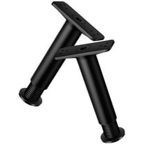 FRCOLOR Adjustable Furniture Risers Black Bed Legs Raiser 2Pcs