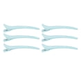 thumbnail image 3 of 12 pinzas azules para cortar el pelo, estilizar y seccionar, ABS, prácticas pinzas de posicionamiento para peluquería., 3 of 14