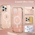 thumbnail image 3 of Allytechgroup Glitter Case for iPhone 16e [Support Wireless Charging], Slim Military Grade Drop Protection Non-Slip Anti-Yellowing Anti-Scratch Bling Translucent Case for Women Men, Gold, 3 of 7