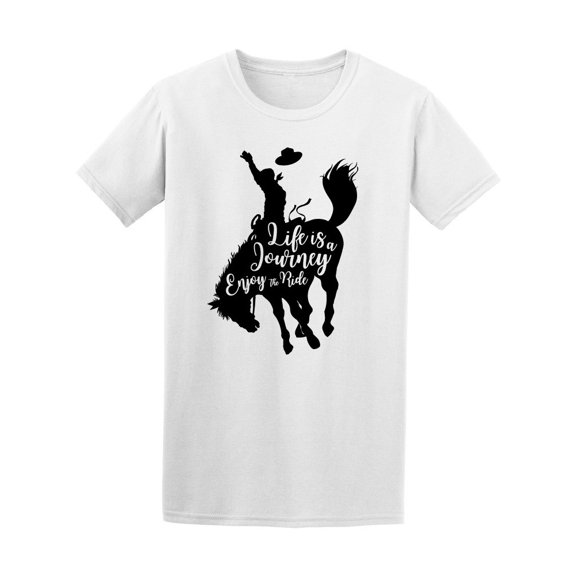 Silhouette Cowboy Wild Horse Tee Men's -Image by Shutterstock