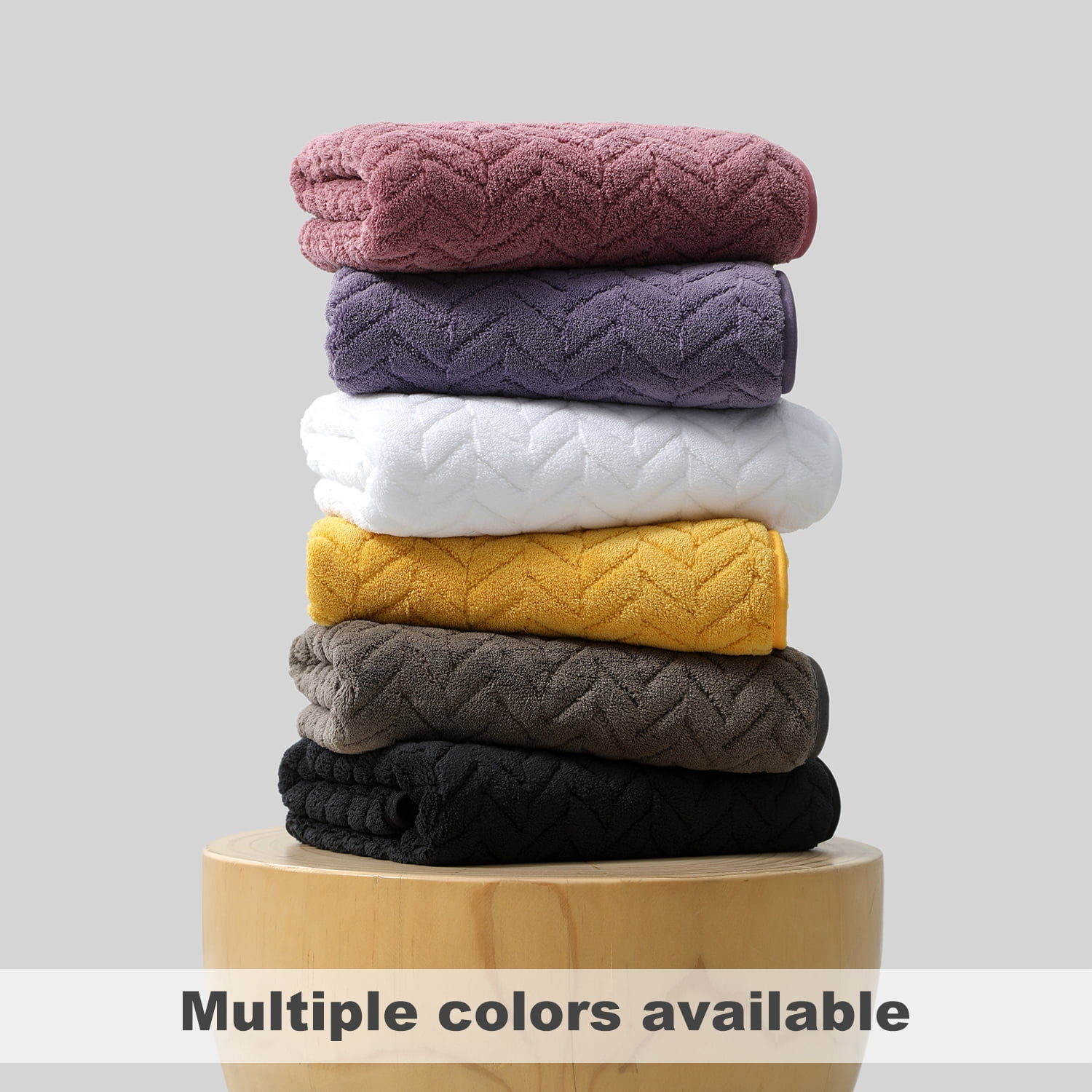 Jessy Home 12 Pack Black Hand Towel Set 16"x31" Soft Highly Absorbent Quick Dry Bathroom Bath Hand Towels Microfiber Plush Towels