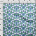 thumbnail image 3 of oneOone Georgette Viscose Medium Blue Fabric Geometric Craft Projects Decor Fabric Printed By The Yard 42 Inch Wide, 3 of 4