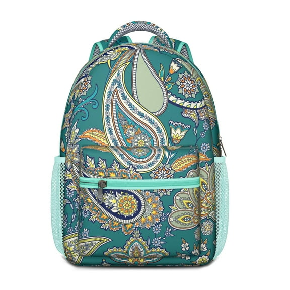 Elegant Paisley Boho Design Backpack - Waterproof & Durable Bookbag with Spinal Support for Students