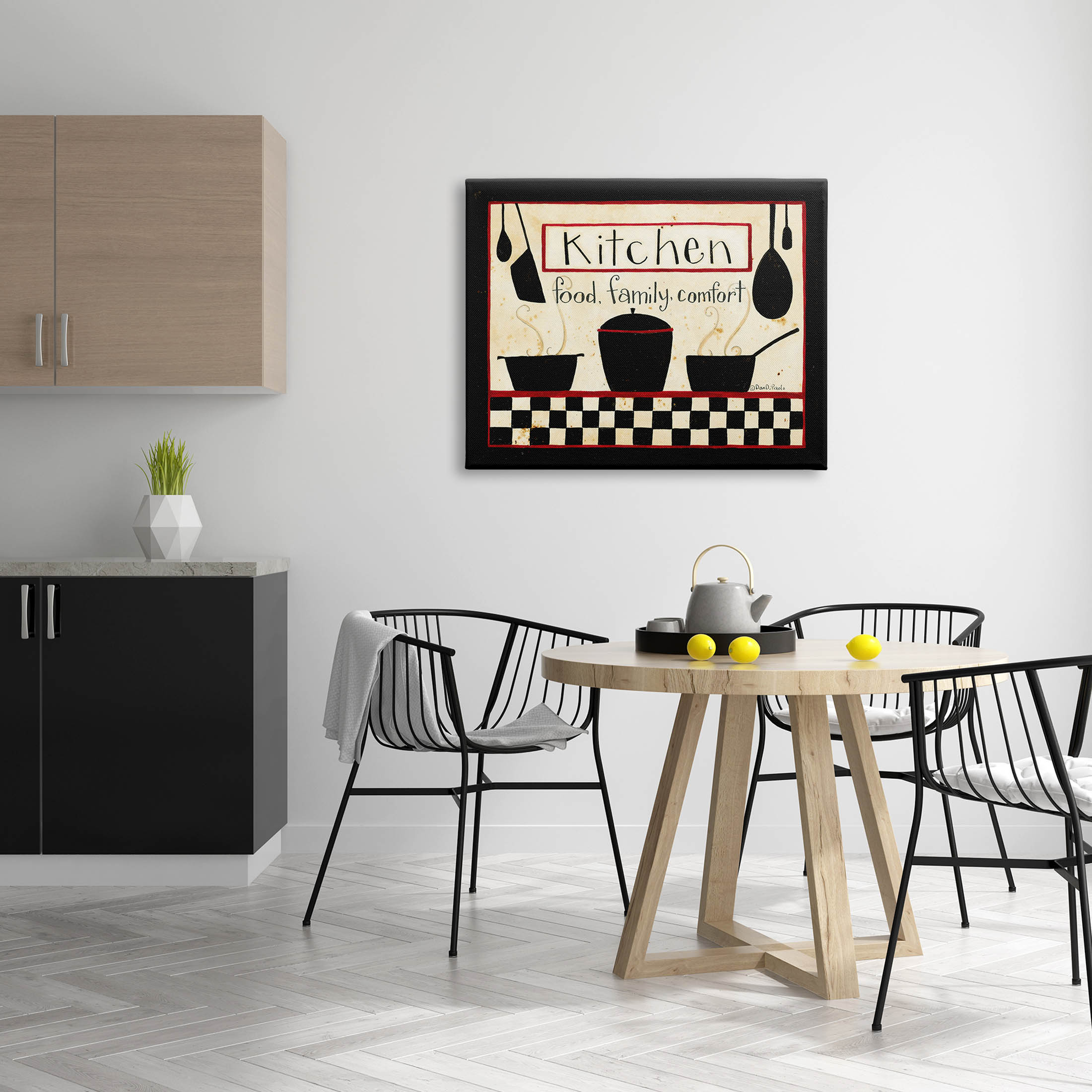 Kitchen Food Family Comfort Patterned Food & Beverage Graphic Art Gallery Wrapped Canvas Print Wall Art