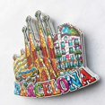 thumbnail image 2 of 3D Mosaic Style Fridge Magnet Barcelona Spain Souvenir Gift Home and Kitchen Decoration Magnetic Sticker Barcelona Spain, 2 of 2