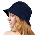 thumbnail image 4 of TZ Promise Unisex Bucket Hat for Women Men 100% Cotton Denim Packable Summer Travel Beach Sun, 4 of 4