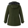 thumbnail image 5 of Wantdo Women's Recycled Plus Size Water-Repllent Jacket Insulated Winter Coat Warm Parka Jacket Army Green 4XL, 5 of 7