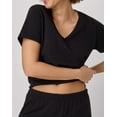 thumbnail image 5 of Hanes Women's V-neck & Short Set Black/Black S, 5 of 6
