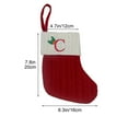 thumbnail image 2 of SHIMELE Large Letters Christmas Stockings Cute Striped Decorations Medium Size Holiday Pendant for Christmas Tree and Fireplace Decor, 2 of 2