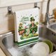 thumbnail image 4 of Hogar y cocina, Baño, Artículos de baño, Toalla de lavavajillas con diseño de sombrero verde enano y lunares a cuadros, Toallas de mano de poliéster, 4 of 6