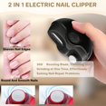 thumbnail image 3 of XIRQI 2 in 1 Electric Nail Clipper, 2 in 1 Electric Polishing Automatic Nail Clippers, Electric Nail Trimmer with 2 Adjustable Speeds, Nail Clippers for Children, Adults, Seniors (White), 3 of 7