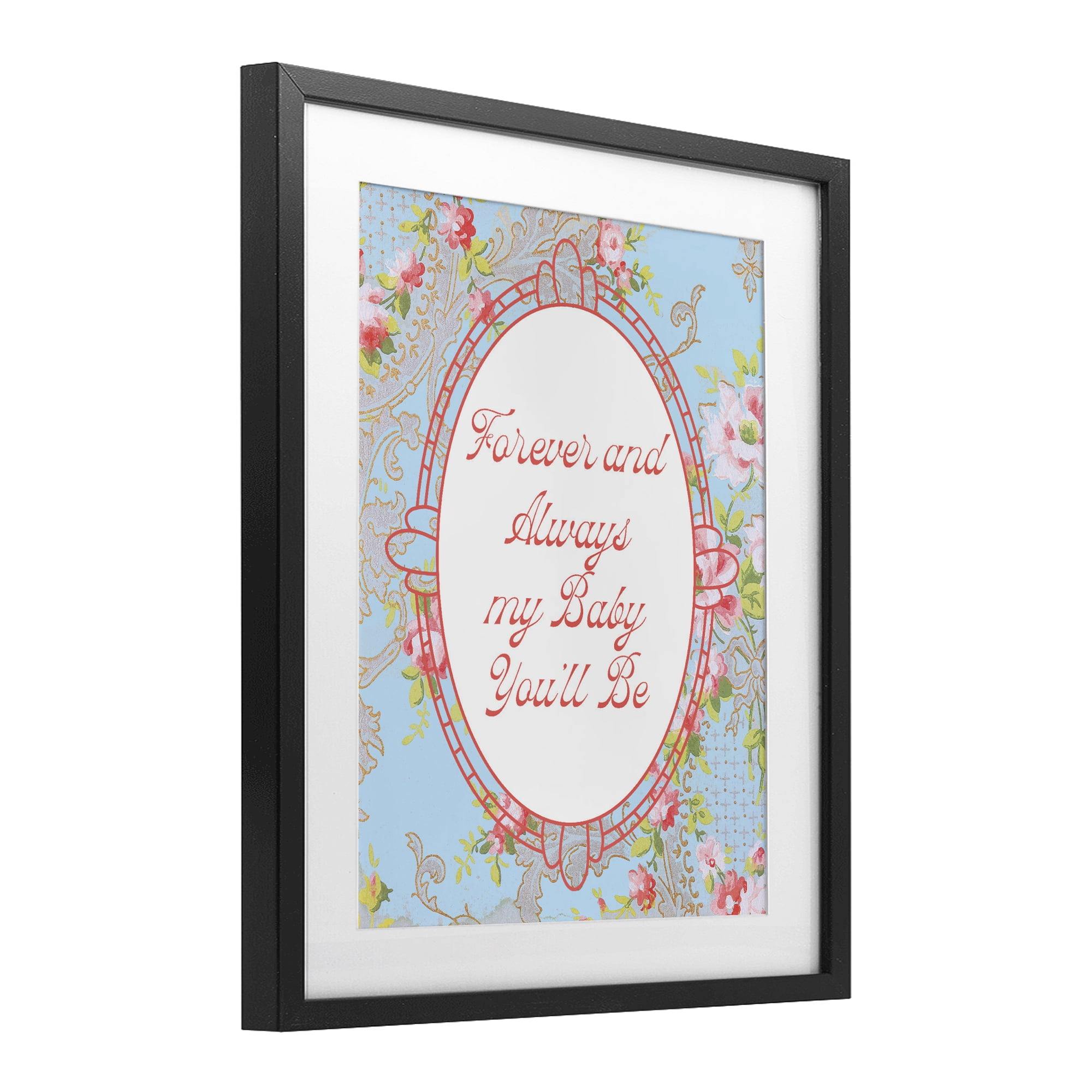 Stupell Industries Forever And Always My Baby Black Framed Print Under Glass, design by Lil' Rue