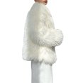 thumbnail image 3 of Abrigos de Invierno Cálidos de Piel Sintética con Solapa y Forro Interior para Mujer Crema S, 3 of 10