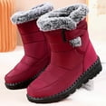 thumbnail image 4 of Miluxas Women Winter Snow Boots Waterproof:Warm Mid Calf Boots for Women with Lined - Comfortable Outdoor Slip On Booties Anti-Slip, 4 of 5