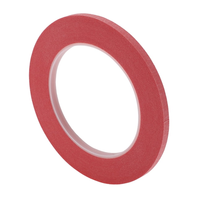 Cinta de enmascarar Unique Bargains, cinta para pintar autos DIY 1Pc roja 0.2 pulgadas x 32.8 yardas