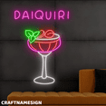 thumbnail image 3 of Craftnamesign Strawberry Daiquiri Neon Sign, Bar Pub Wall Art, Home Bar Wall Decor, 3 of 5
