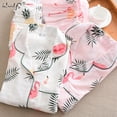 thumbnail image 4 of REDHOTYPE Nouveau Ensemble de Pyjama Confortable 100 % Coton pour Femmes 2 Pcs Manches Longues Pyjama Dessin Animé Ensemble de Maison, 4 of 5