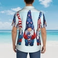 thumbnail image 6 of Xecao Cute Gnomes in USA1 print Hawaiian shirt - a stylish short-sleeve button-down for men, perfect for casual beach and tropical outings., 6 of 9