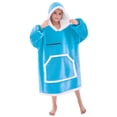 thumbnail image 1 of Sudadera con capucha IFNOW para niños, gran tamaño, bolsillos con capucha, verde azulado, 1 of 9