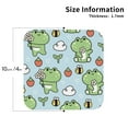 thumbnail image 2 of Yiaed Cute Floral Frog Print Leather Coasters for Drinks - Cup Coasters Coffee Table Kitchen Table Bar, Home & Office Gifts Handmade Drink Coasters-Square, 2 of 6