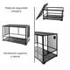 thumbnail image 5 of REPTI ZOO Terrario de Vidrio para Reptiles, Grande Doble puerta frontal antiescapes, 250Lt 91cm X 45cm X 60cm, Acua terrario de Cristal, Reptile Enclosure Knock-Down, terrario reptiles REPTI ZOO Terrario Know down 92 x 45 x 40, 5 of 11