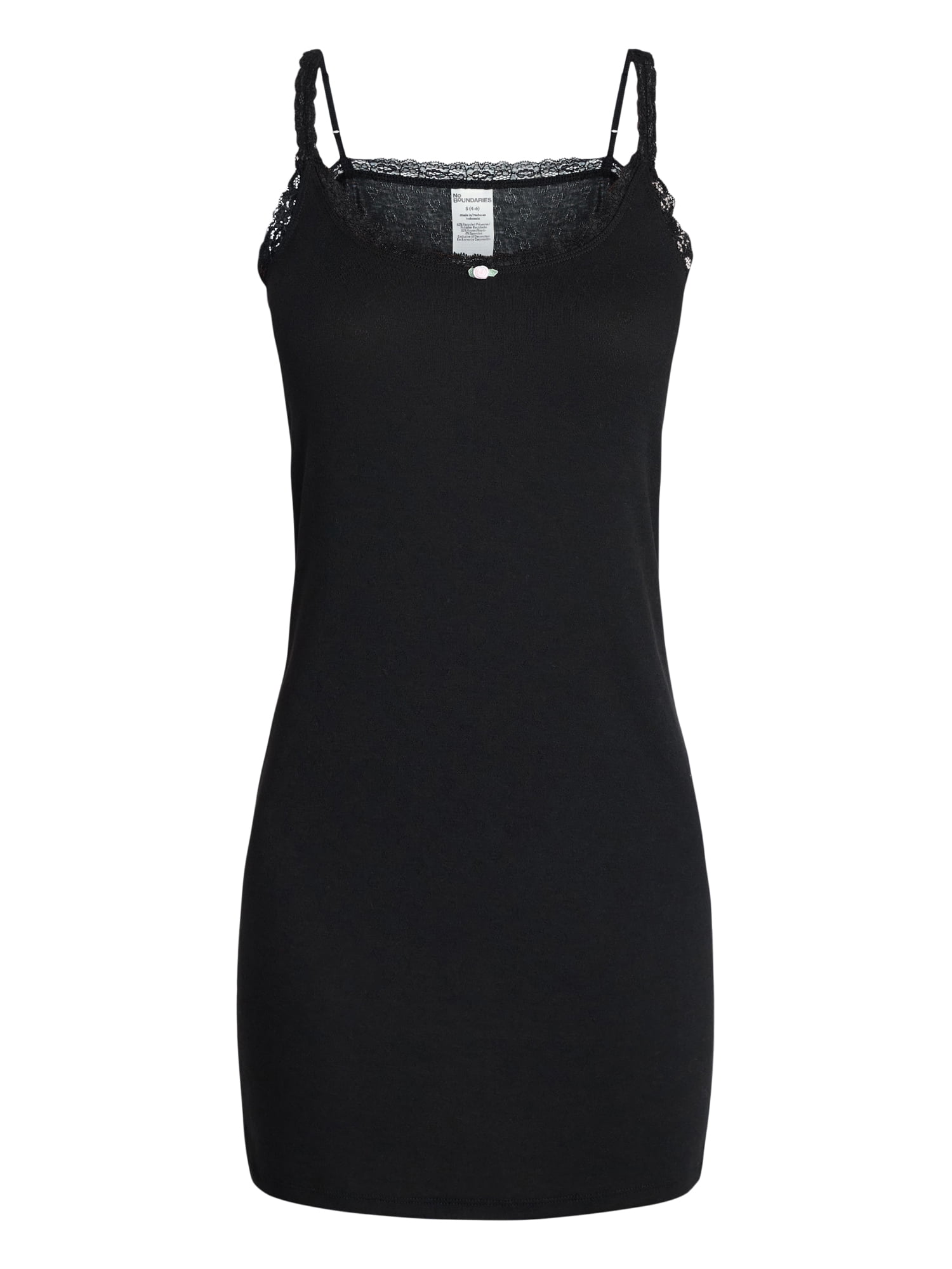 No Boundaries Sleep Pointelle Knit Slip Dress, Women’s XXS-3X