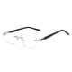 thumbnail image 2 of Gafas de presbicia con montura de diamante y protección contra la luz azul, sin marco, modernas y de alta definición, 2 of 2