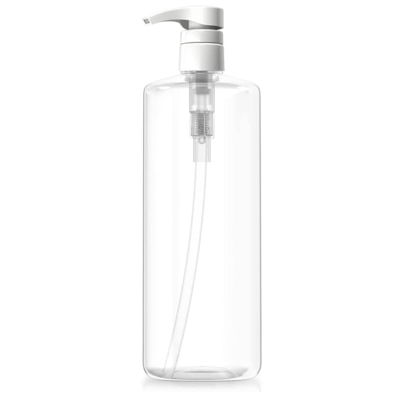 Botella dispensadora con bomba para shampoo Bar5F de 1 L (32 oz), plástico blanco libre de BPA
